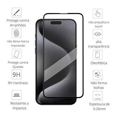 Imagem de Pelicula Premium 3D de Vidro para Iphone 15 Pro