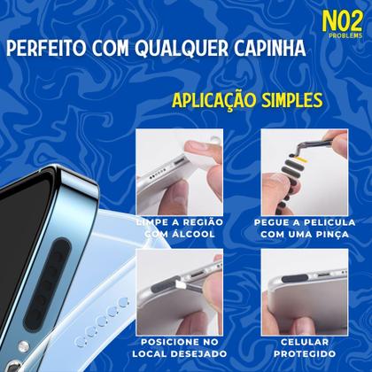 Imagem de Película Protetora Autoadesiva Ultra Fina Saída de Som Microfone Proteção Discreta Eficiente