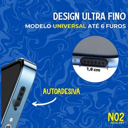 Imagem de Película Protetora Autoadesiva Ultra Fina Saída de Som Microfone Proteção Discreta Eficiente