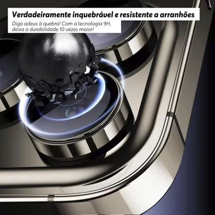 Imagem de Pelicula Protetora de Câmeras Compatível Com iPhone 16 Normal 16 + Plus 16 Pro e 16 Pro Max