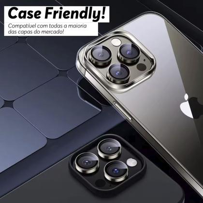 Imagem de Pelicula Protetora de Câmeras Compatível Com iPhone 16 Normal 16 + Plus 16 Pro e 16 Pro Max