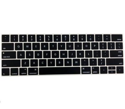 Imagem de Película Protetora de Teclado Compatível Com Macbook Pro 13 15 Touch A1706 A2159 A1707 Preta
