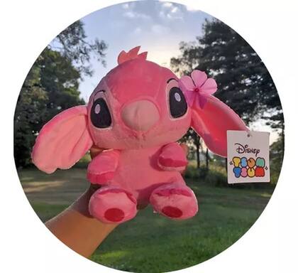 Imagem de Pelúcia Angel Namorada Stitch Rosa 20cm Presente Lilo Stitch