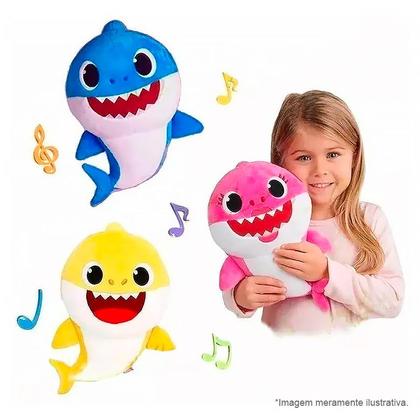 Imagem de Pelúcia Baby Shark 30cm Amarelo com Sons 2352 - Sunny