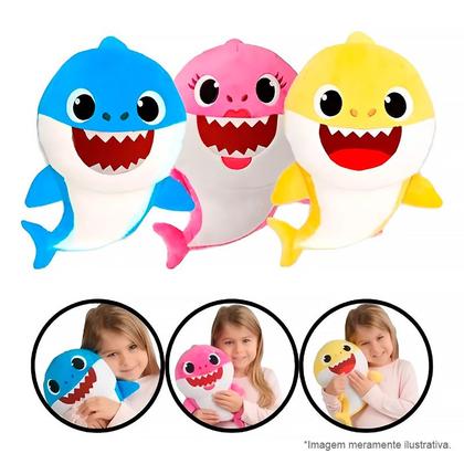 Imagem de Pelúcia Baby Shark 30cm Mommy Shark Rosa com Sons 2352 - Sunny