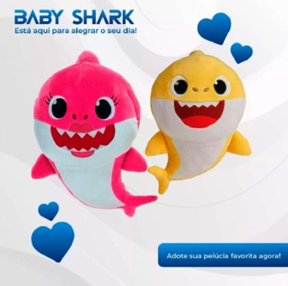 Imagem de Pelúcia Baby Shark - Kit com 3 - 25 cm