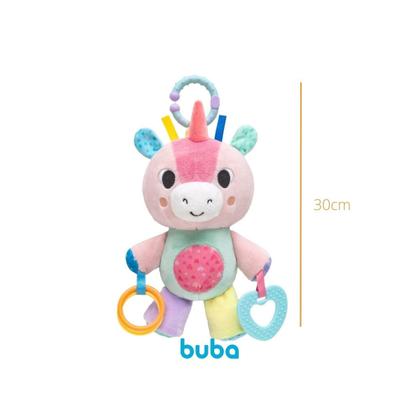 Imagem de Pelúcia Bubazoo Unicórnio Treme-treme de atividades Buba