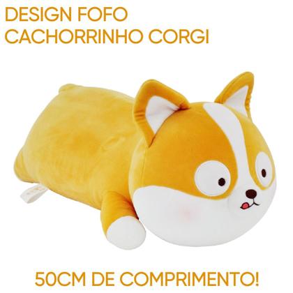 Imagem de Pelúcia Cachorrinho Travesseiro Macio Almofada Animal 50Cm