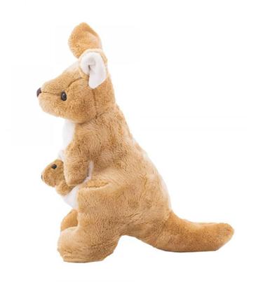 Imagem de Pelúcia Canguru Bege Com Filhote 26cm