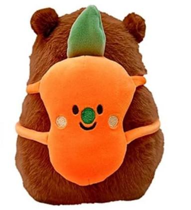 Imagem de Pelúcia Capivara 20cm C/Mochilinha de Fruta CAA0121- Caa Toys