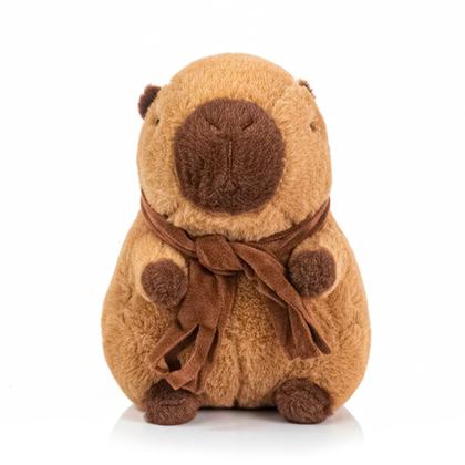 Imagem de Pelúcia Capivara De Cachecol Fofo Brinquedo Divertido Decoração Presente Criativo