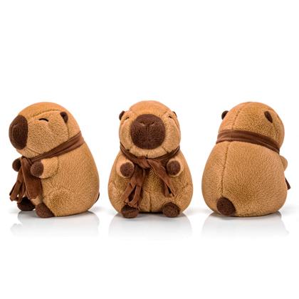 Imagem de Pelúcia Capivara De Cachecol Fofo Brinquedo Divertido Decoração Presente Criativo