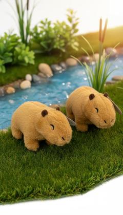 Imagem de Pelúcia Capivara Fofinha Realista Cor:Marrom Claro