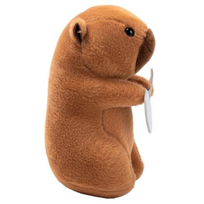 Imagem de Pelúcia Capivara Infantil Presente Fofo Brinquedo Interativo Macio Marrom