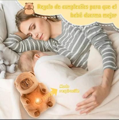 Imagem de Pelúcia Capivara Que Respira Anti Ansiedade Com Som E Luz