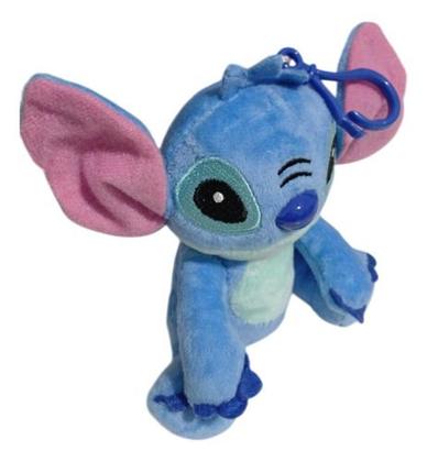 Imagem de Pelúcia Chaveiro Lilo Stitch Azul Fofo Grande Keychain