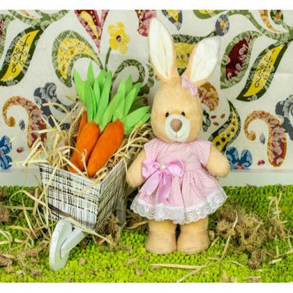 Imagem de Pelucia coelho amore 25 cm - vestido com lese