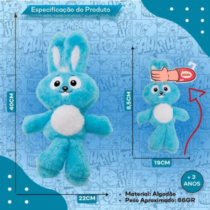 Pelúcia Coelho Sansão Turma Da Mônica Antialérgico Macio - Baby