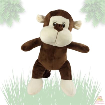 Imagem de Pelúcia De Animais Safari Macaco Bichinhos ParaCriança 25cm Bebe Presente Menina Menino Brinquedo