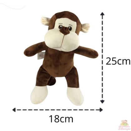 Imagem de Pelúcia De Animais Safari Macaco Bichinhos ParaCriança 25cm Bebe Presente Menina Menino Brinquedo