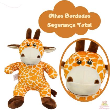 Imagem de Pelúcia De Animais Savana Safari Bichinhos Para Criança 25cm Bebe Presente Menina Menino Brinquedo