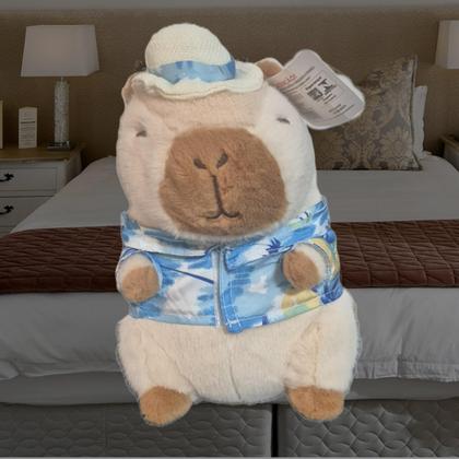 Imagem de Pelúcia de Capivara Macia Brinquedo Fofo Presente Criativo Para Quem Ama Natureza