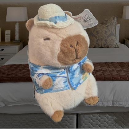 Imagem de Pelúcia de Capivara Macia Brinquedo Fofo Presente Criativo Para Quem Ama Natureza