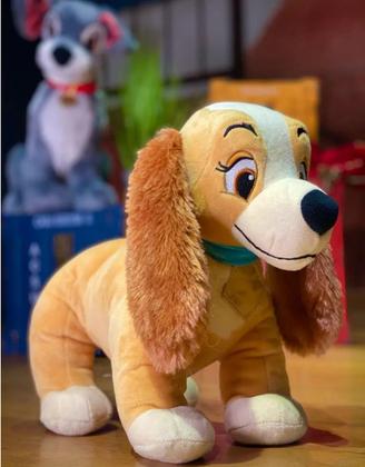 Imagem de Pelúcia Disney Dama E O Vagabundo Cachorro Boneco Infantil 