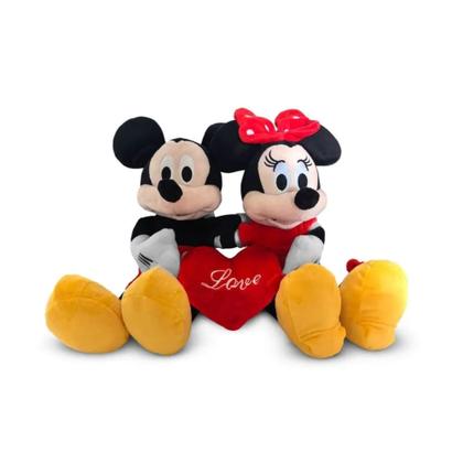Imagem de Pelúcia Disney Mickey e Minnie Dia dos Namorados Multikids - BR2429