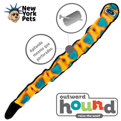 Imagem de Pelúcia Durablez Cobra Laranja Brinquedo Com Apito Para Cachorro Extra Grande - Outward Hound