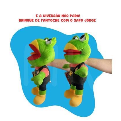 Imagem de Pelúcia Fantoche Sapo Jorge Luccas Neto NovaBrink