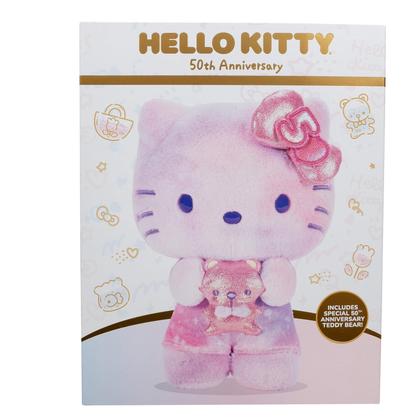 Imagem de Pelúcia Hello Kitty 20cm - 50º Aniversário - Com Ursinho de Pelúcia