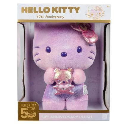 Imagem de Pelúcia Hello Kitty 20cm - 50º Aniversário - Com Ursinho de Pelúcia
