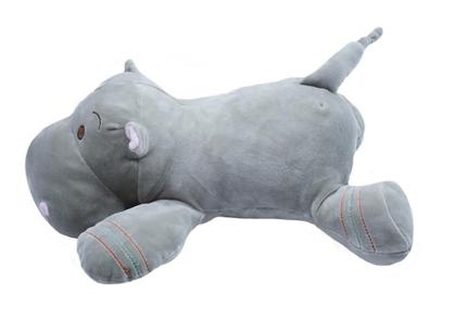 Imagem de Pelúcia Hipopótamo Cinza Deitado 27cm
