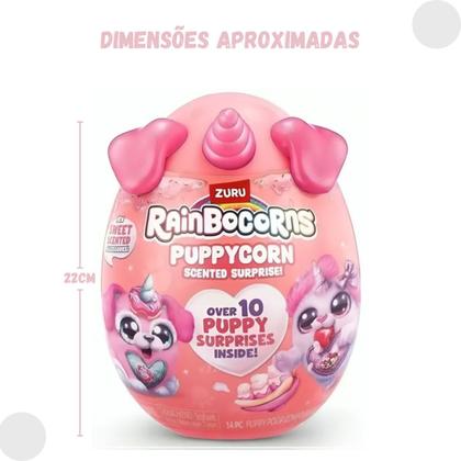 Imagem de Pelúcia Infantil Rainbocorns Puppycorn Ovo Rosa Surpresa Serie 8 F0149 - Fun