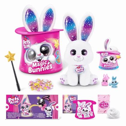 Pelúcia Interativa Magic Bunnies Pets Alive Sortido Candide