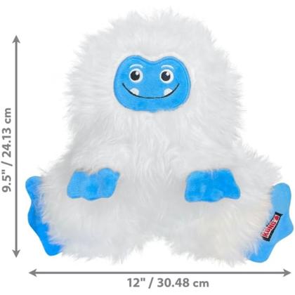 Imagem de Pelucia Kong Holiday Frizzles Yeti Brinquedo Abominável homem das neves com Apito Para Cães Médios e Grandes