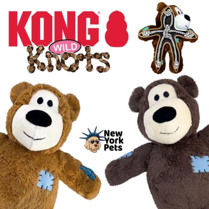 Imagem de Pelucia Kong Wild Knots Bear Brinquedo Jumbo Com Corda e Apito Para Cachorro X-Grande - Chocolate