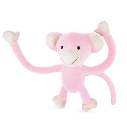 Imagem de Pelúcia Macaco Macaquinho Plush Agarradinho Rosa Macio