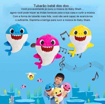 Imagem de Pelúcia Musical Baby Shark Azul - 30 cm