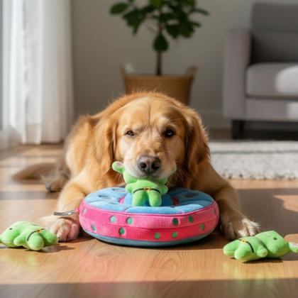 Imagem de Pelúcia Ovni Petta Brinquedo Esconde Esconde Interativo Cachorro