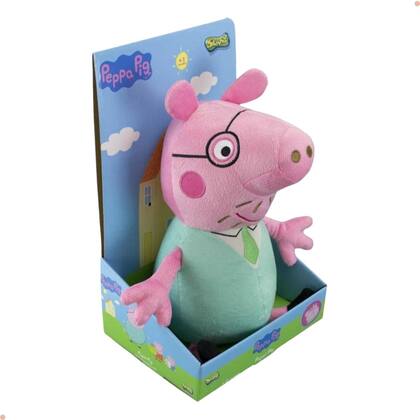 Imagem de Pelúcia Papai Pig 30 Cm Macio Peppa Pig Sunny Original