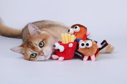 Imagem de Pelúcia QMonster Hamburger com Catnip para gato