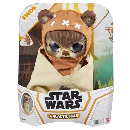 Imagem de Pelúcia Star Wars Ewok Amigos Galacticos Com Bolsa de Transporte - Wicket - Mattel - HGB99