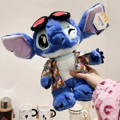 Imagem de Pelucia Stitch 30cm Original Disney C/alça Vira Bolsa