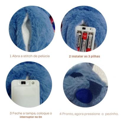 Imagem de Pelúcia Stitch Respira E Alivia Ansiedade com Som / Produto já acompanhado com pilha nova - Presente