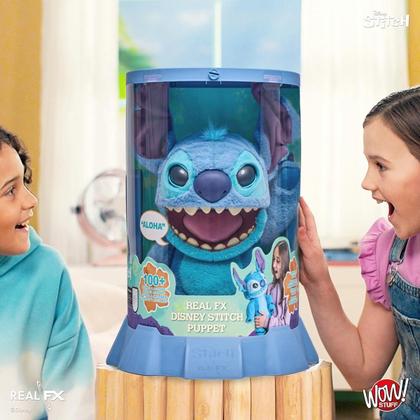 Imagem de Pelúcia Stitch Wow Robô Fantoche Interativo Com Sons Disney Sunny