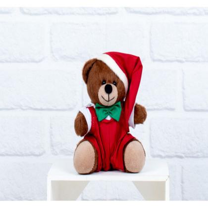 Imagem de PELUCIA URSO NATAL MACACÃO PADRÃO - TEDDE 12 cm