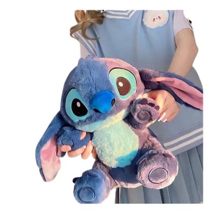 Imagem de Pelúcia Urso Stitch Peludinho Premium 35 Cm Encantadora Azul-escuro