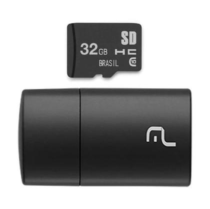 Imagem de Pen Drive 2 em 1 USB 2.0 - Pen Drive + cartão de memória - 32 GB - Multilaser